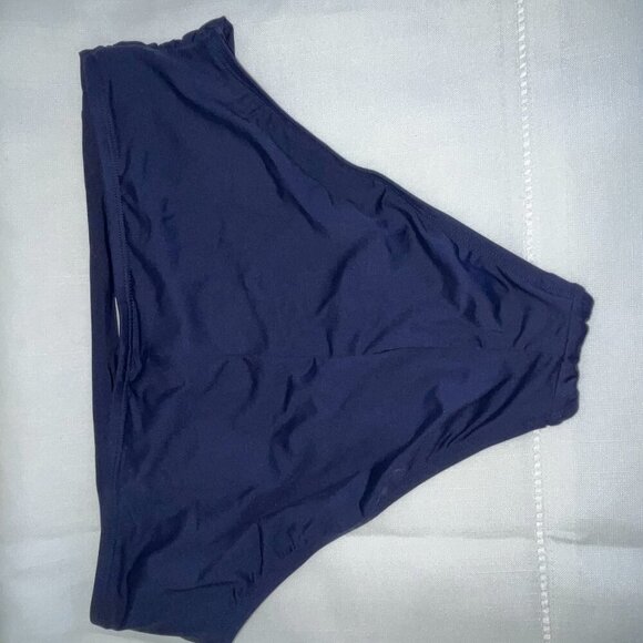 NWT La Blanca Island Goddess Mid-Waist Sash Band Bottom in Indigo Size 8 - Picture 4 of 6